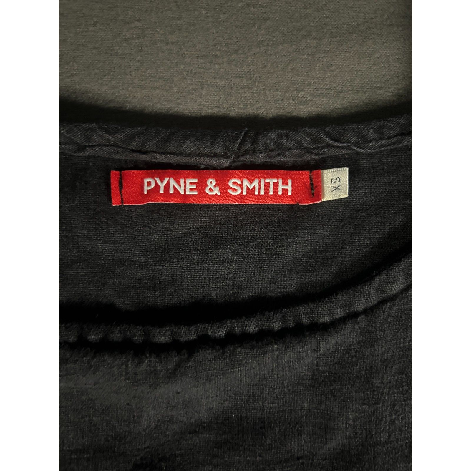 Nwot Cottagecore Pyne & Smith No. 20 Black Linen Shift Tunic Dress Pockets Xs — image 3 of 8